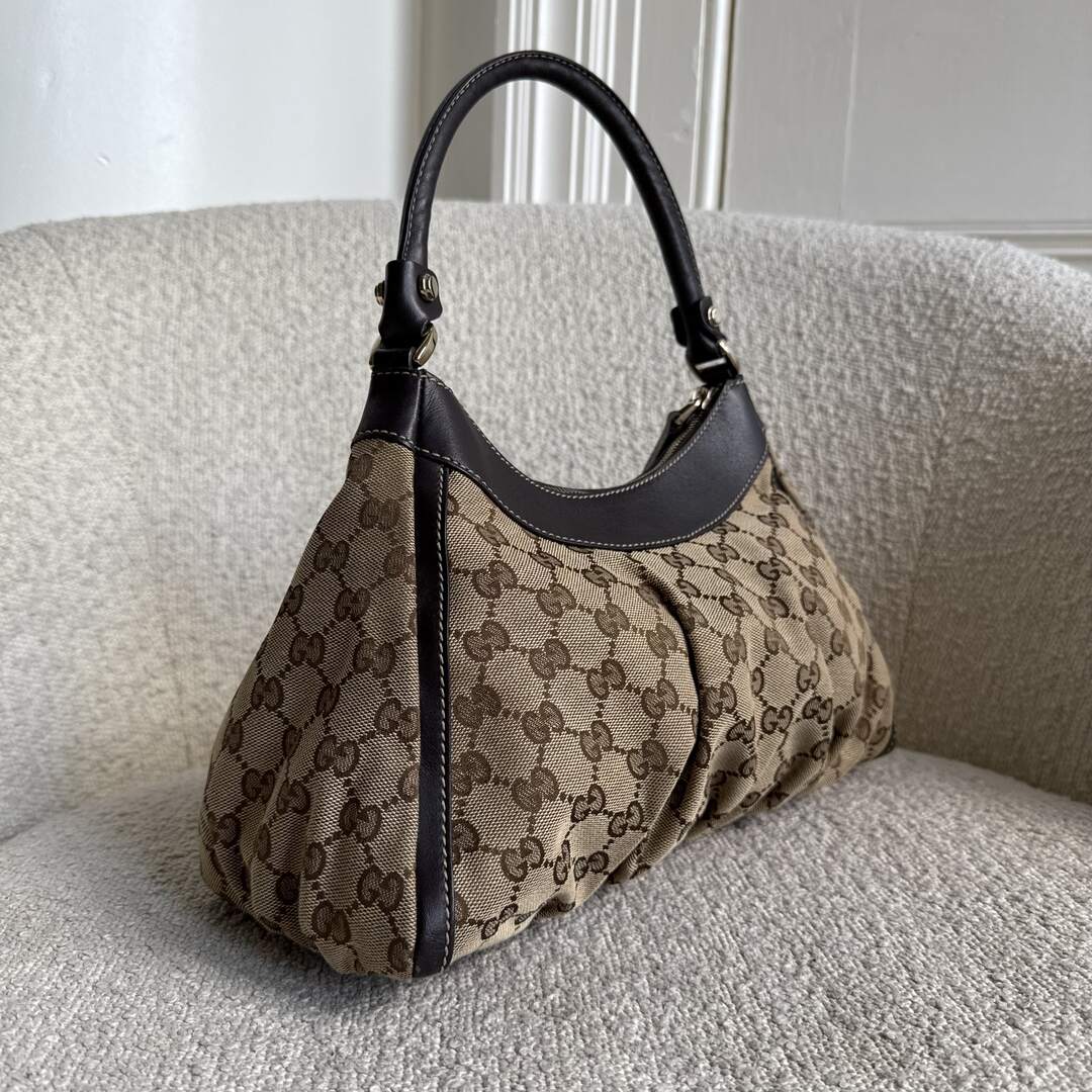 Gucci GG Canvas Abbey Brown Shoulder Bag