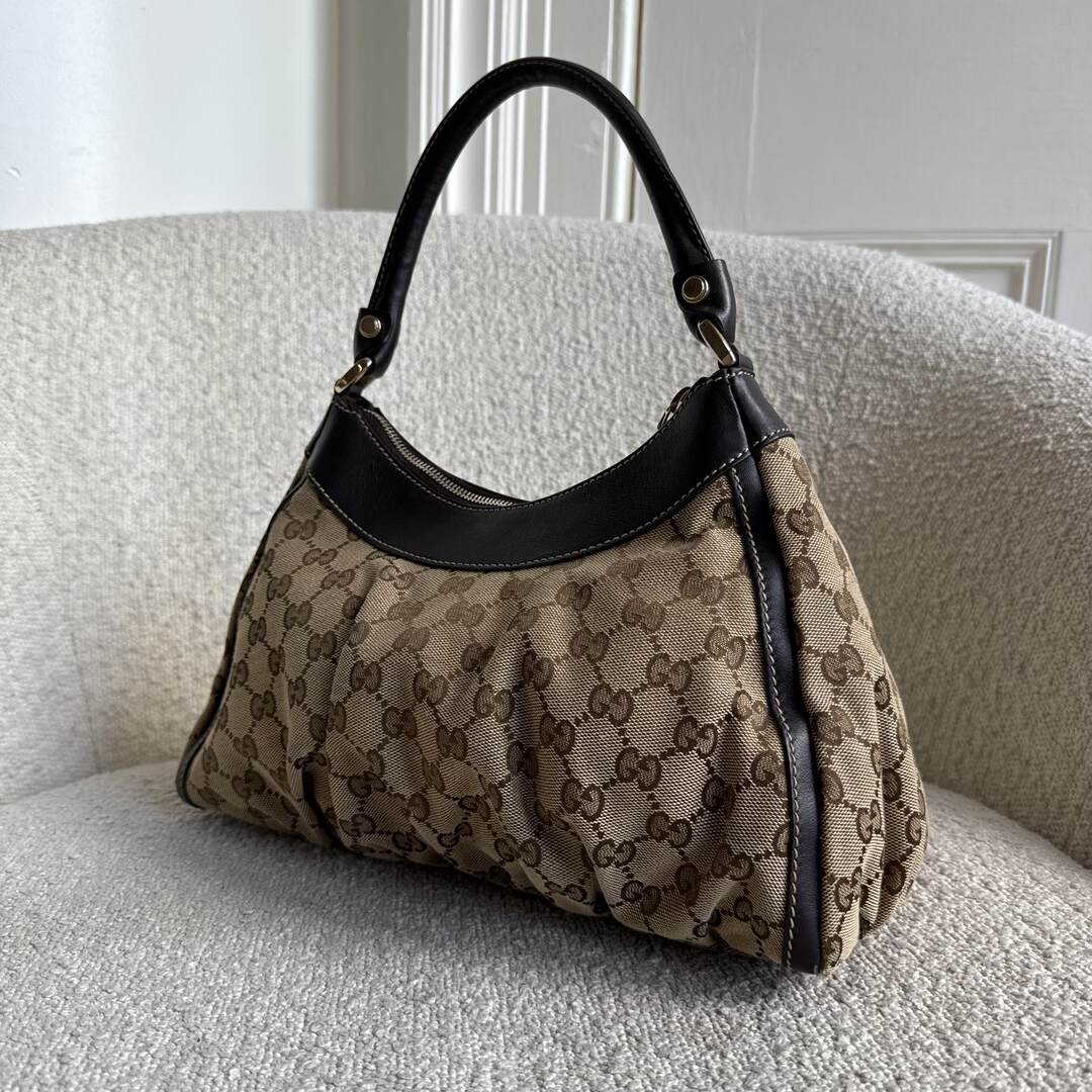 Gucci GG Canvas Abbey Brown Shoulder Bag
