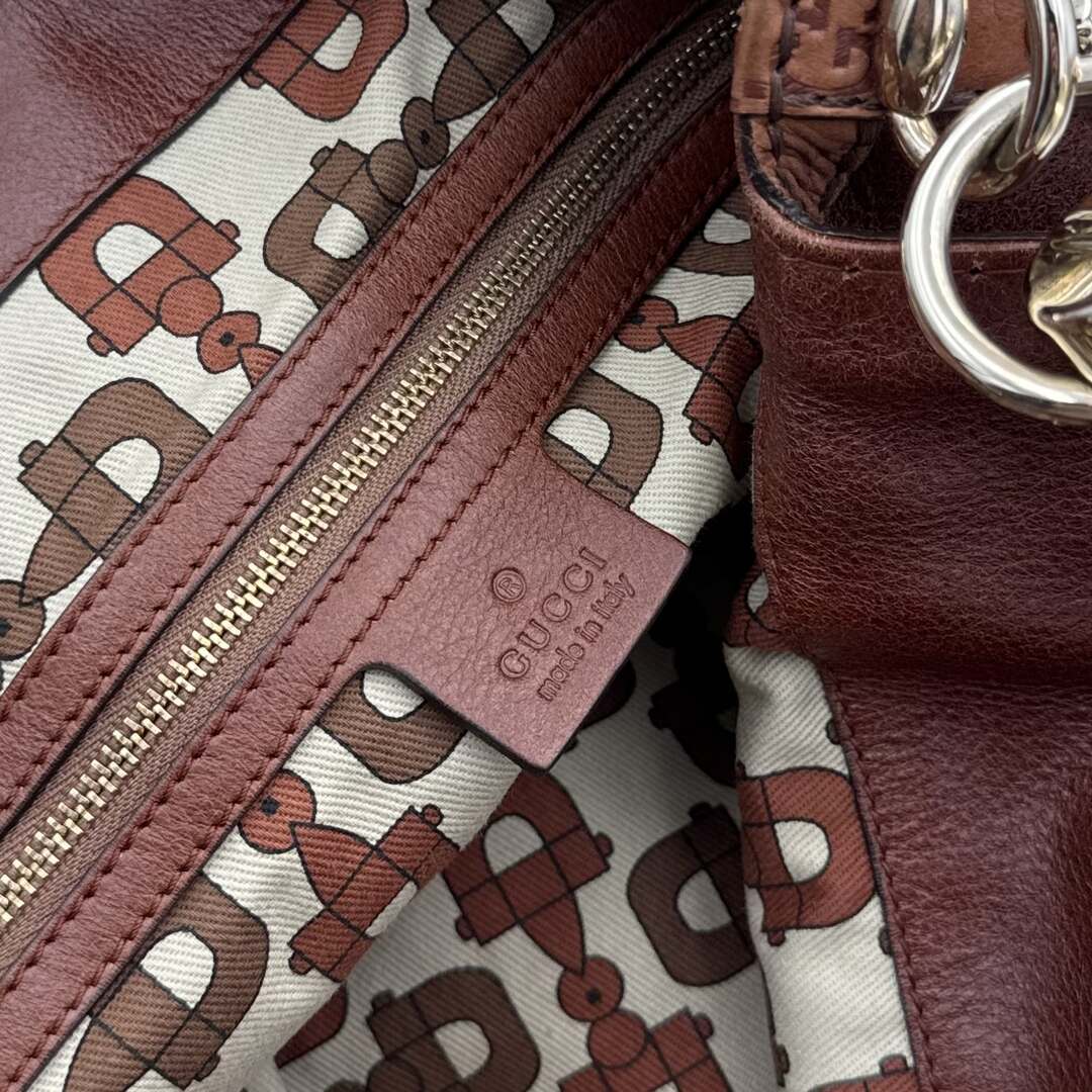 Gucci Indy Guccissima Brown Leather Shoulder Bag