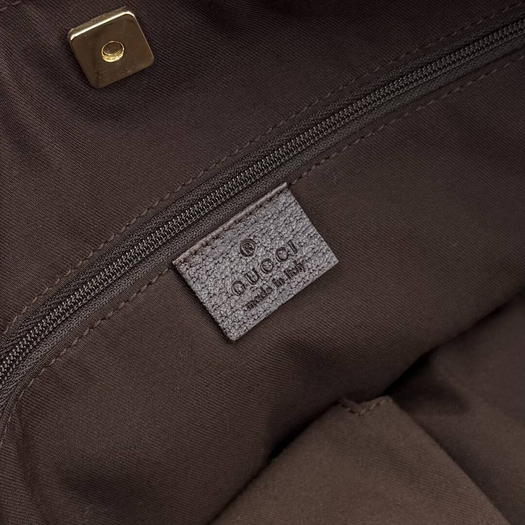 Gucci GG Canvas Abbey D-Ring Brown Tote Bag
