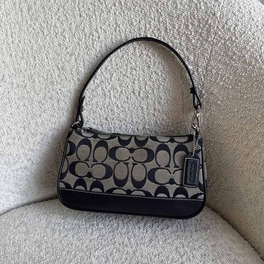 Coach Signature Demi Black Shoulder Bag