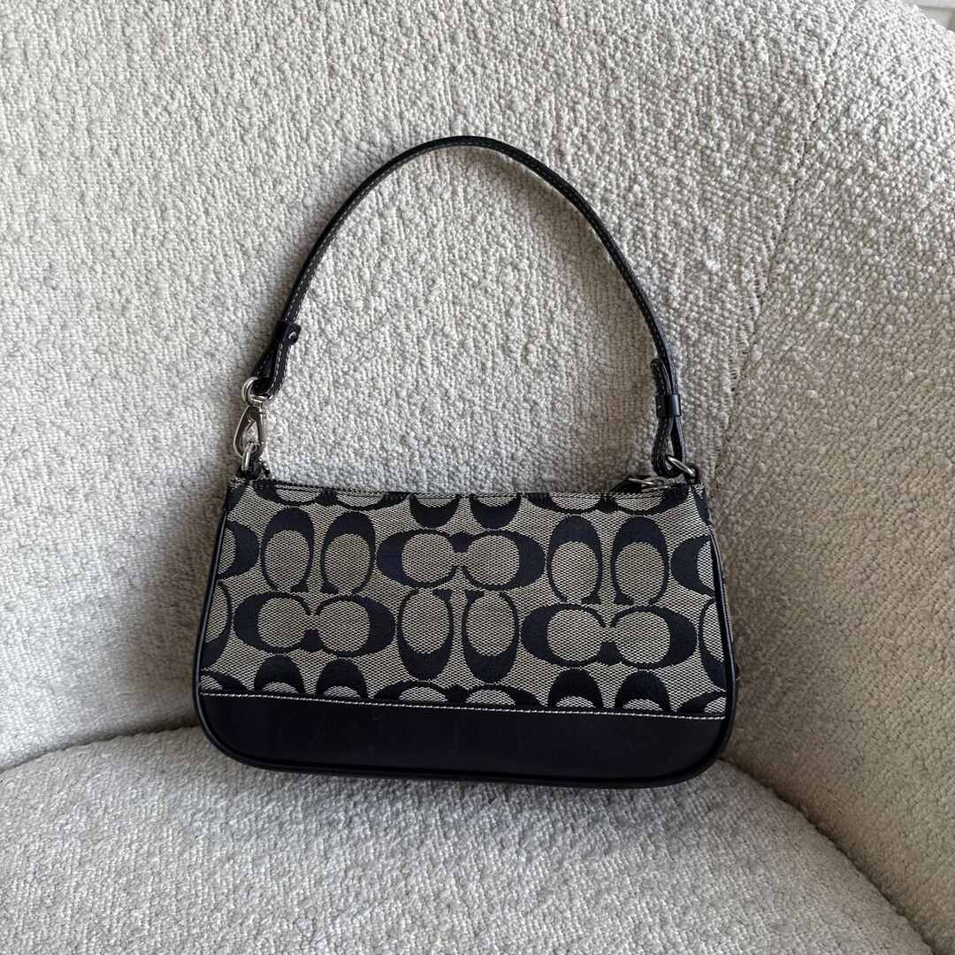Coach Signature Demi Black Shoulder Bag