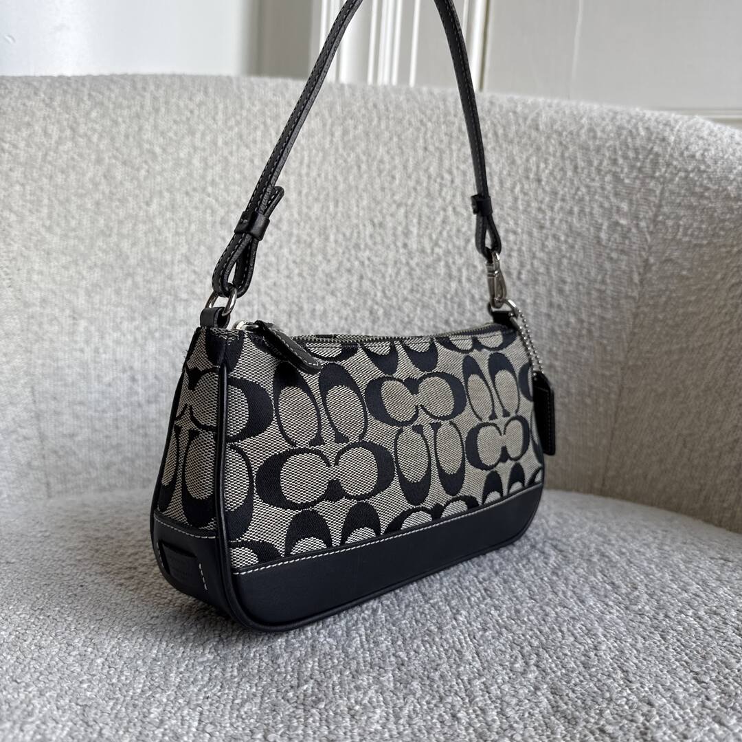 Coach Signature Demi Black Shoulder Bag