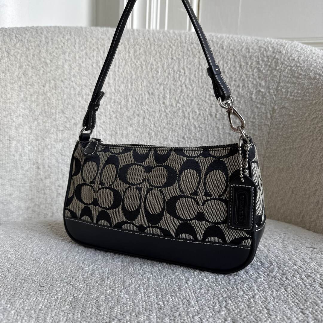 Coach Signature Demi Black Shoulder Bag