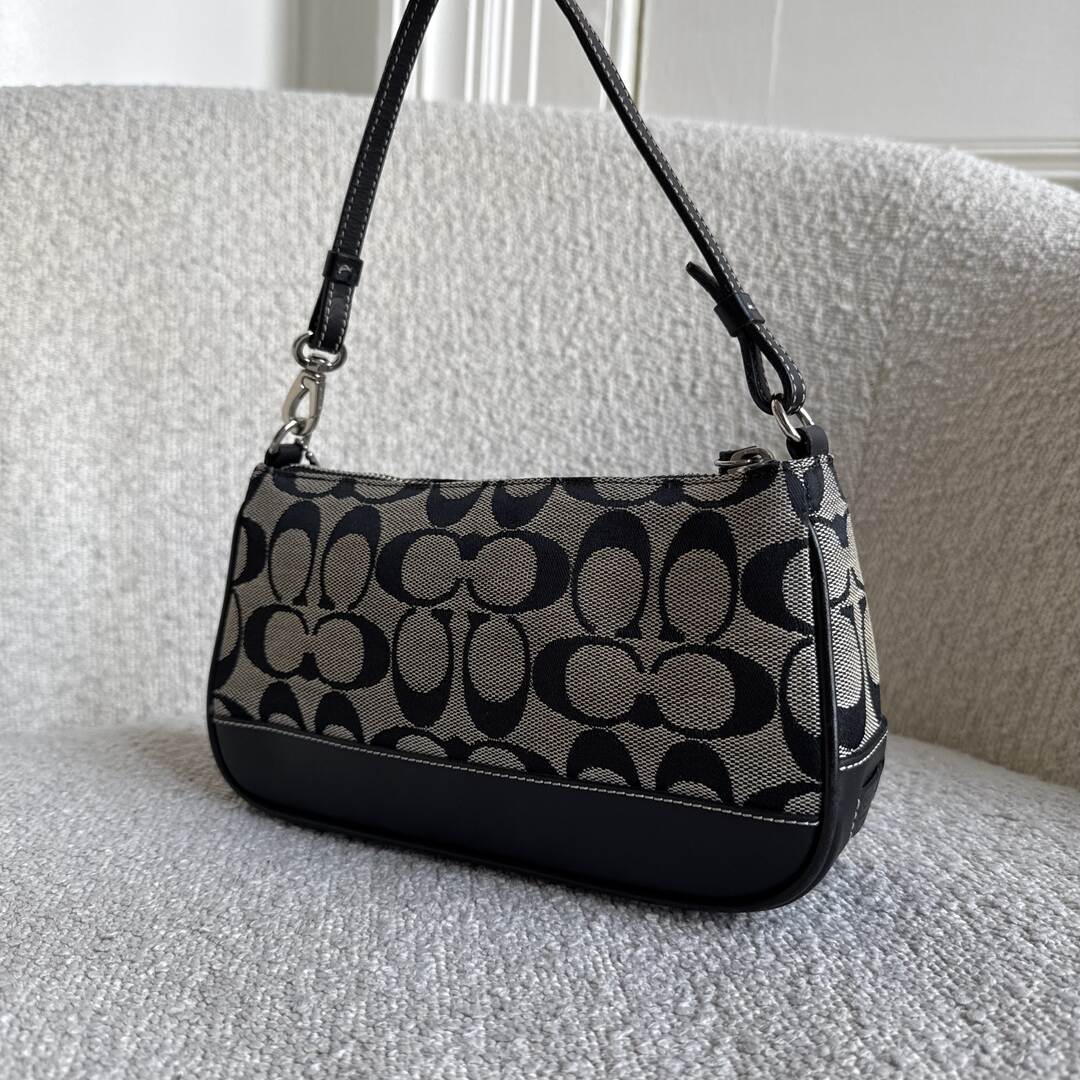 Coach Signature Demi Black Shoulder Bag
