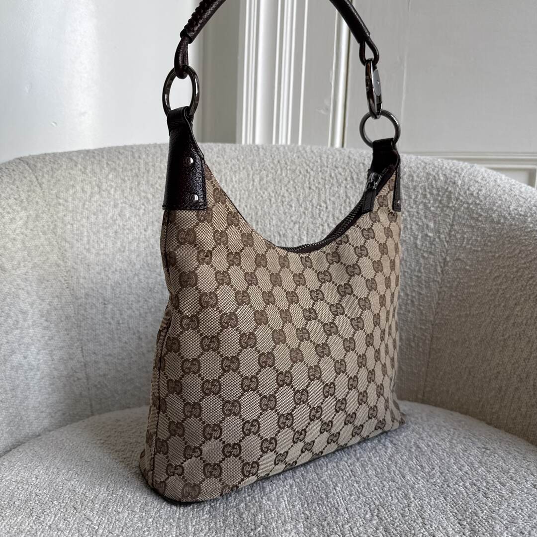 Gucci GG Canvas Brown Shoulder Bag