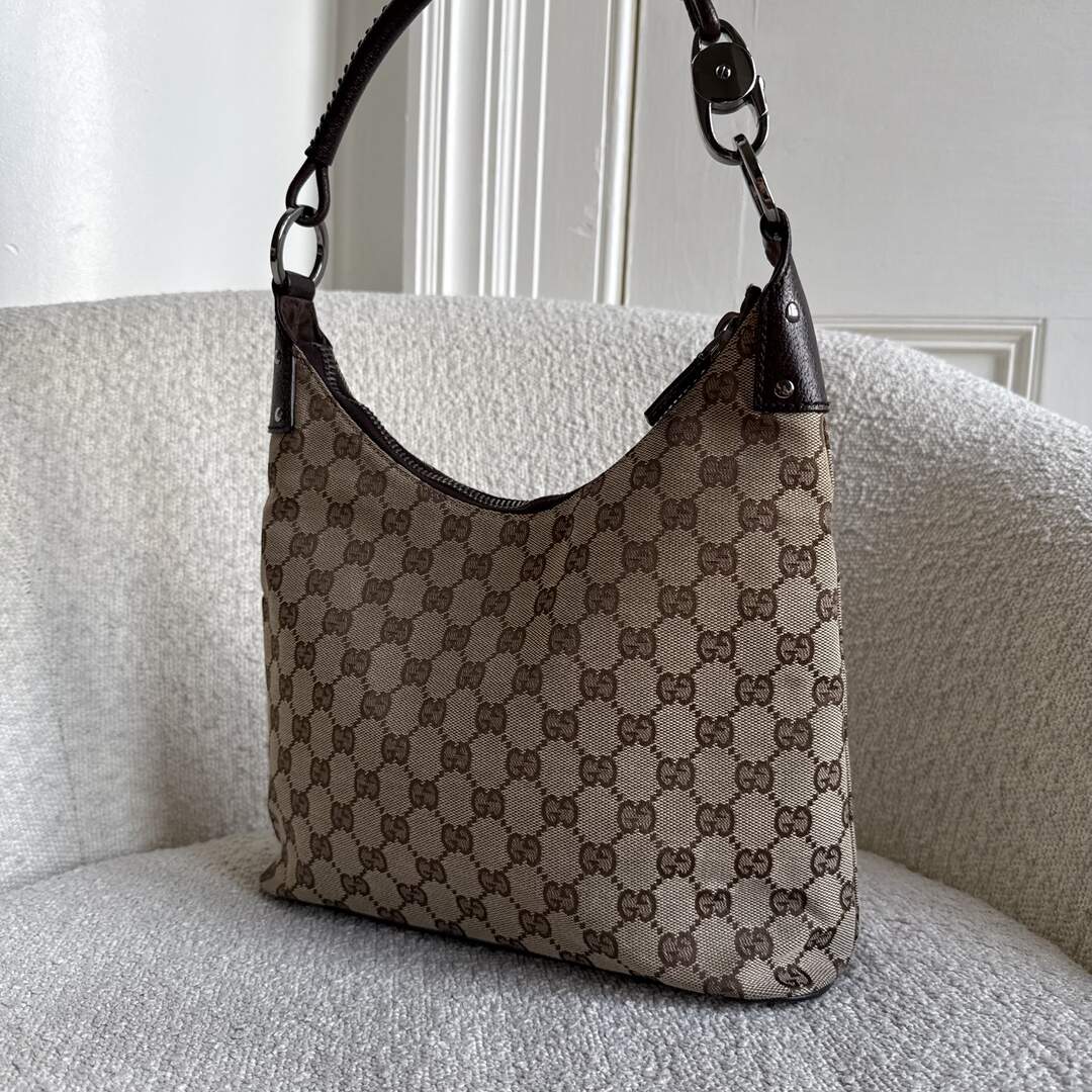 Gucci GG Canvas Brown Shoulder Bag