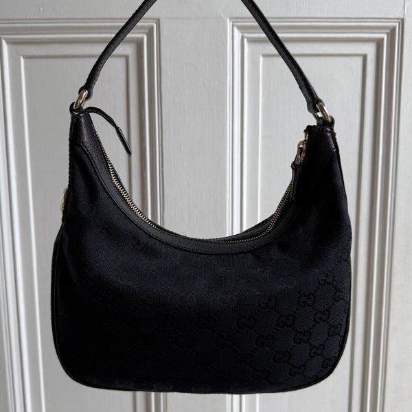 Gucci GG Canvas Black Shoulder Bag