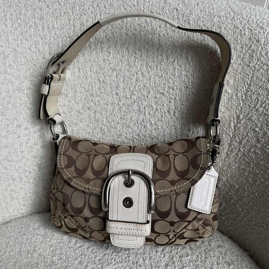 Coach Signature Soho White Shoulder Bag