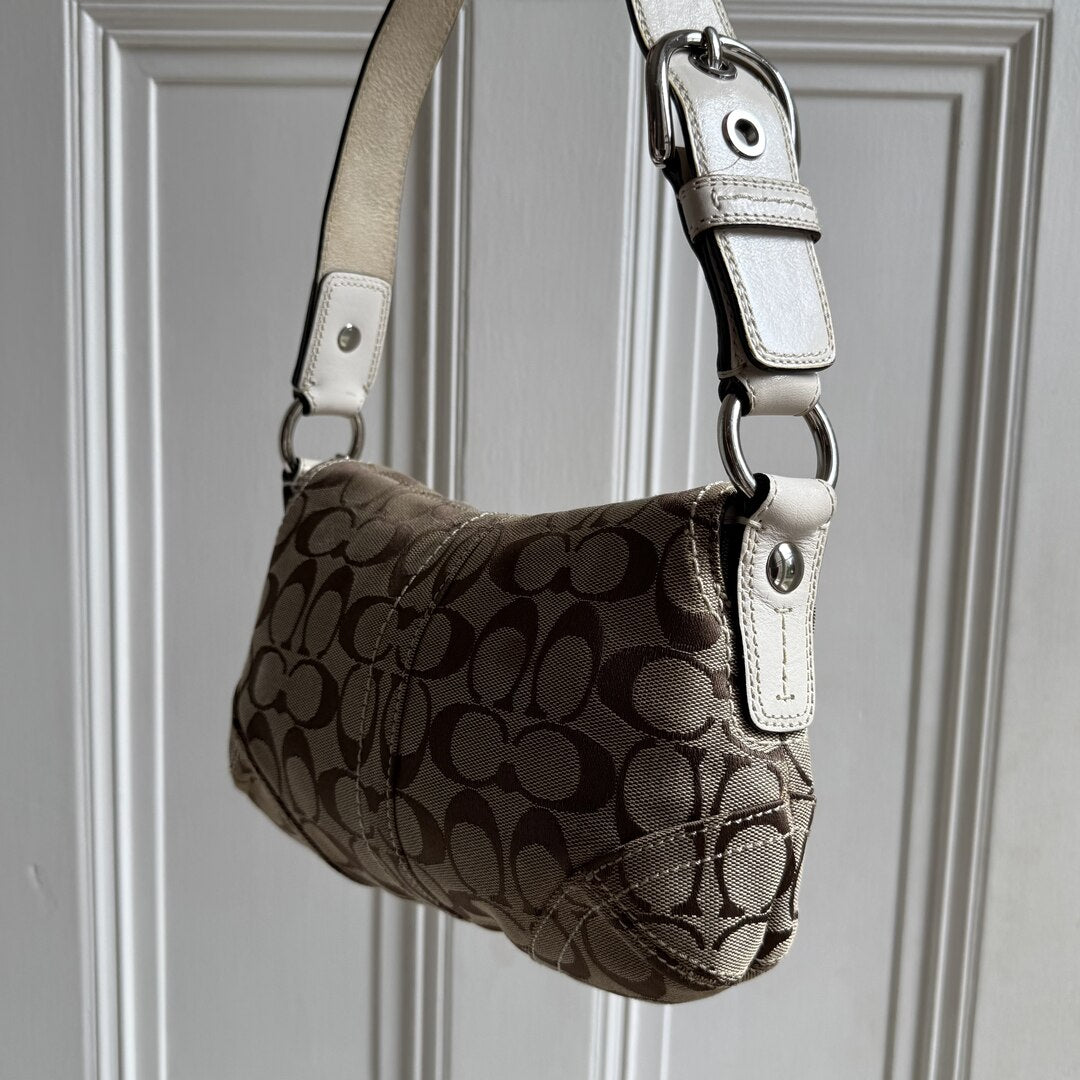 Coach Signature Soho White Shoulder Bag
