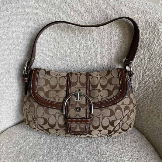 Rare Coach Signature Soho Brown Shoulder Bag
