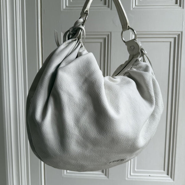Miu Miu Hobo Bow Leather White Shoulder Bag