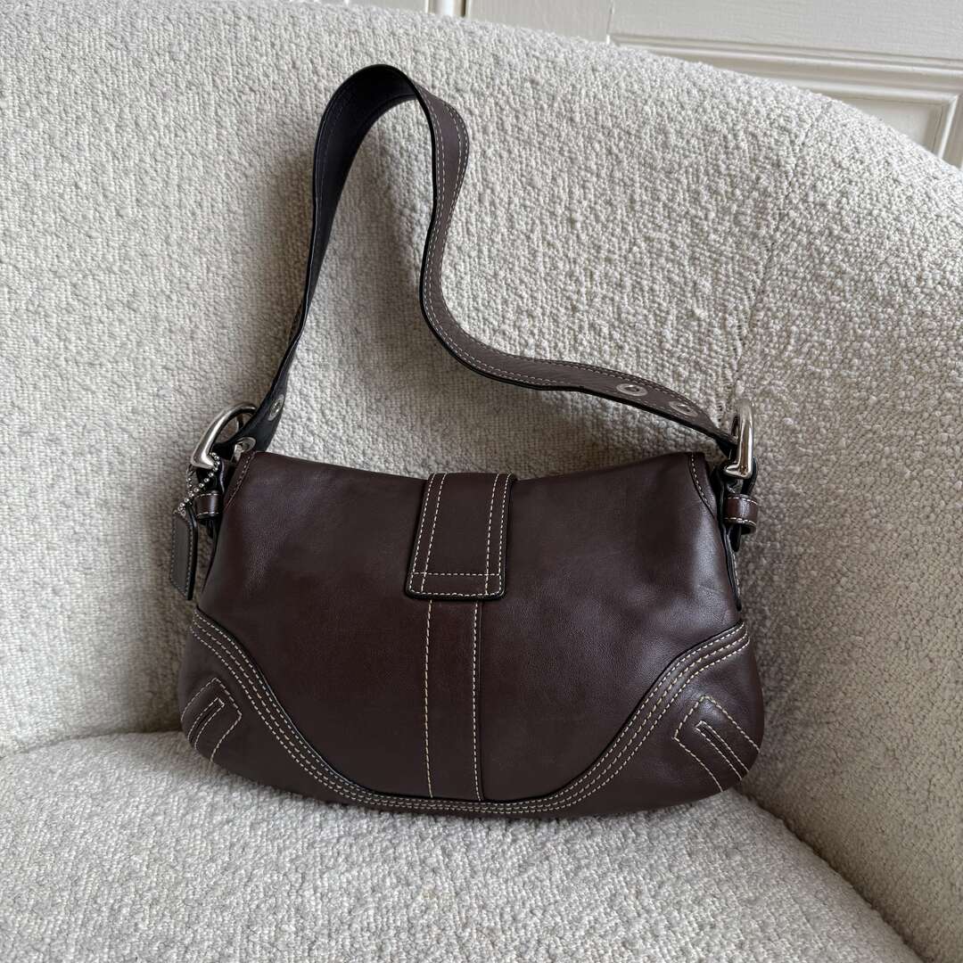 Coach Mini Soho Leather Dark Brown Shoulder Bag