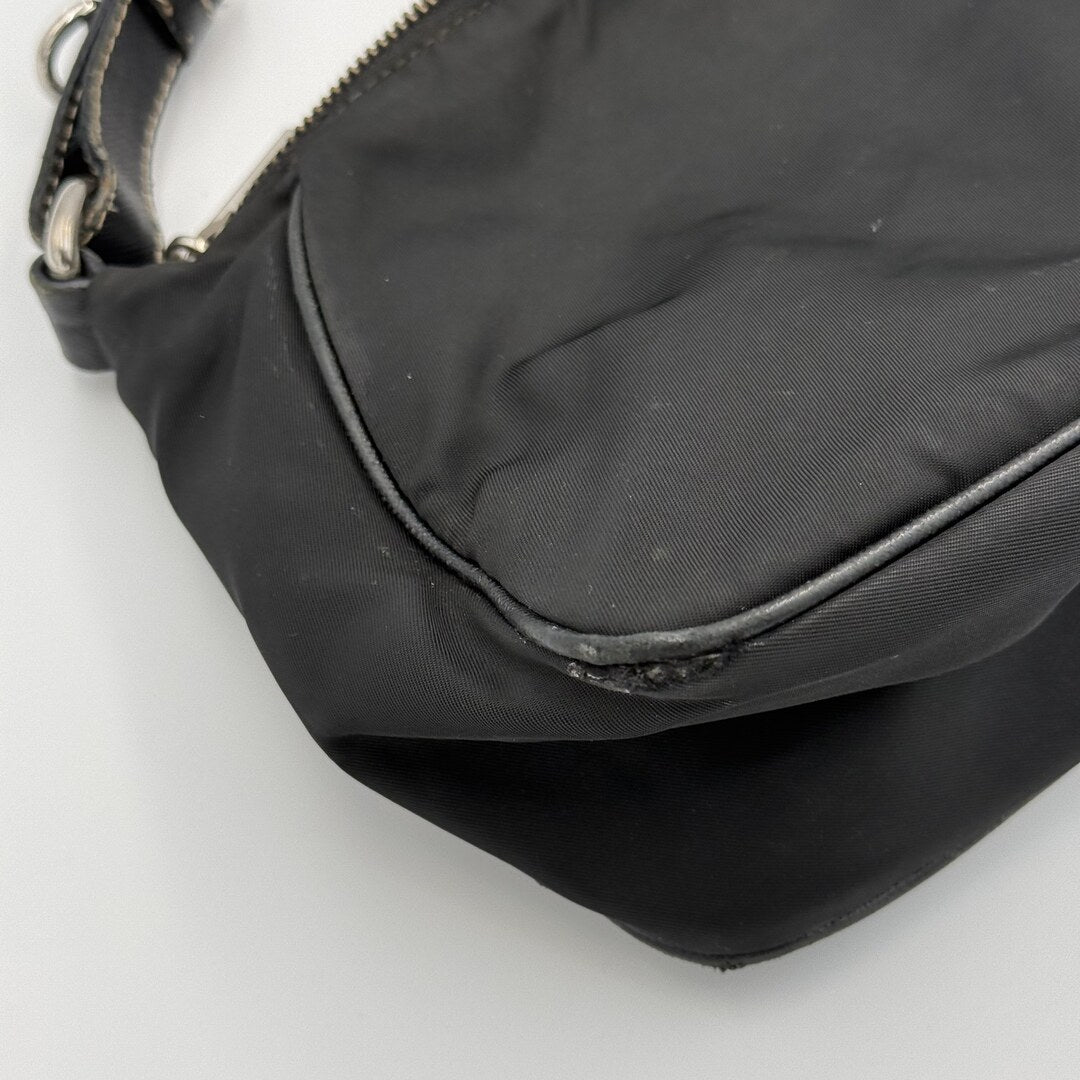 Prada Tessuto Hobo Nylon Black Shoulder Bag
