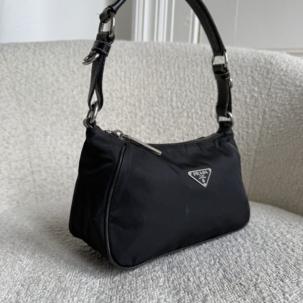 Prada Tessuto Hobo Nylon Black Shoulder Bag
