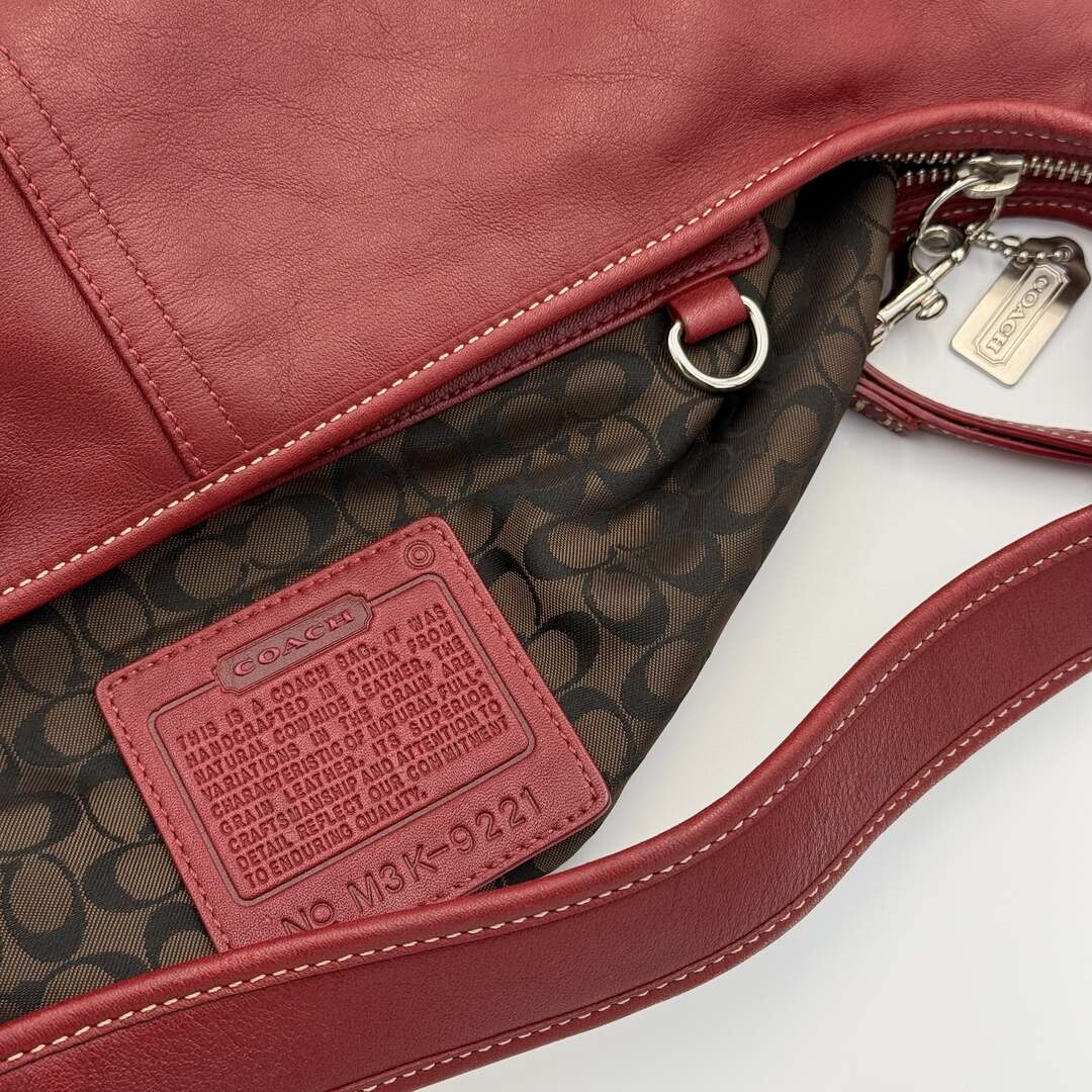 Coach Mini Ergo Hobo Leather Red Shoulder Bag