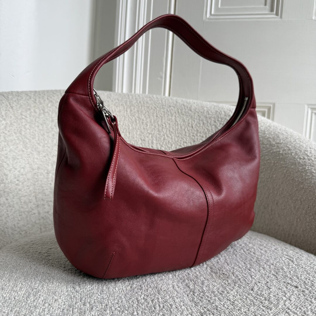 Coach Mini Ergo Hobo Leather Red Shoulder Bag