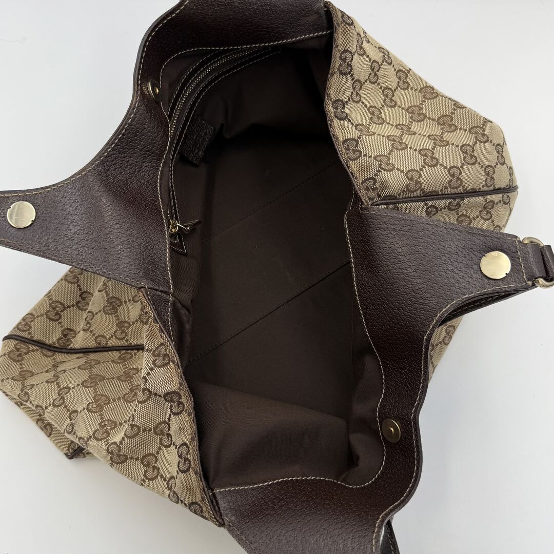 Gucci GG Monogram Canvas Brown Tote Bag