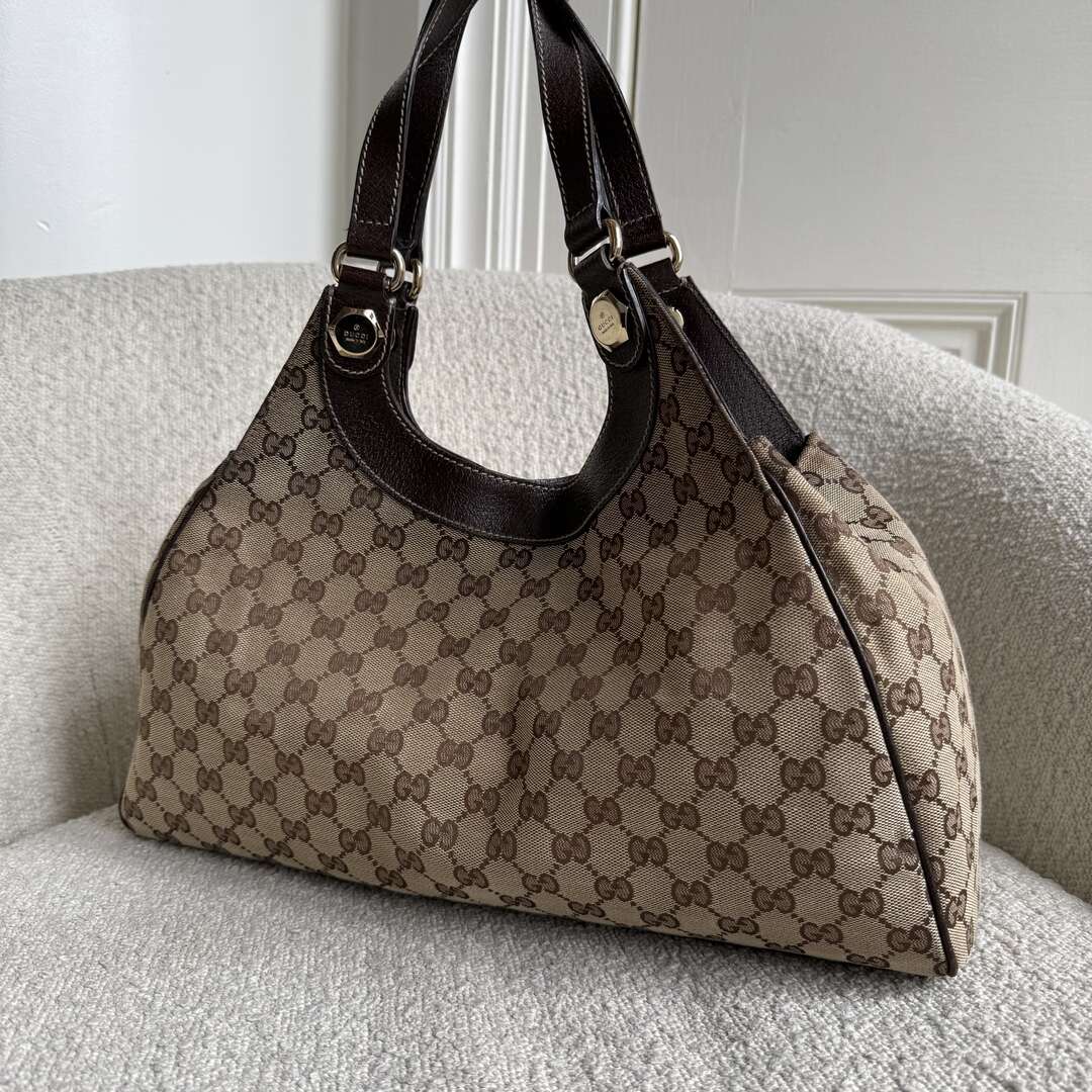 Gucci GG Monogram Canvas Brown Tote Bag