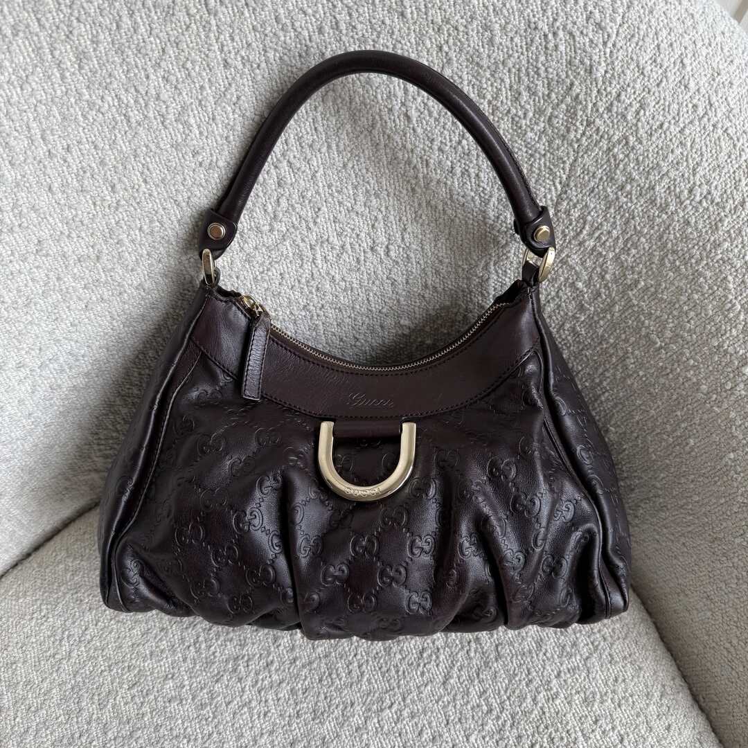Gucci Guccissima Abbey Brown Shoulder Bag