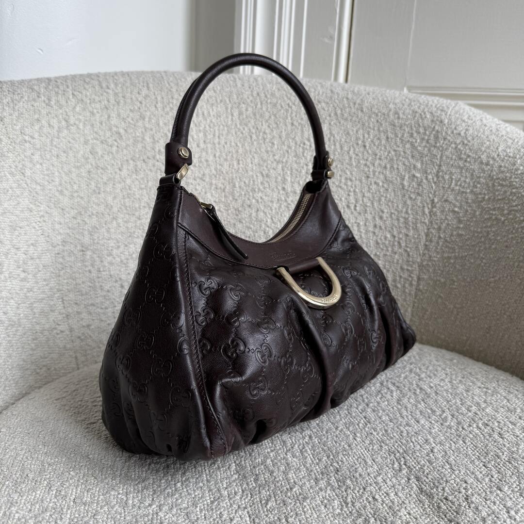 Gucci Guccissima Abbey Brown Shoulder Bag