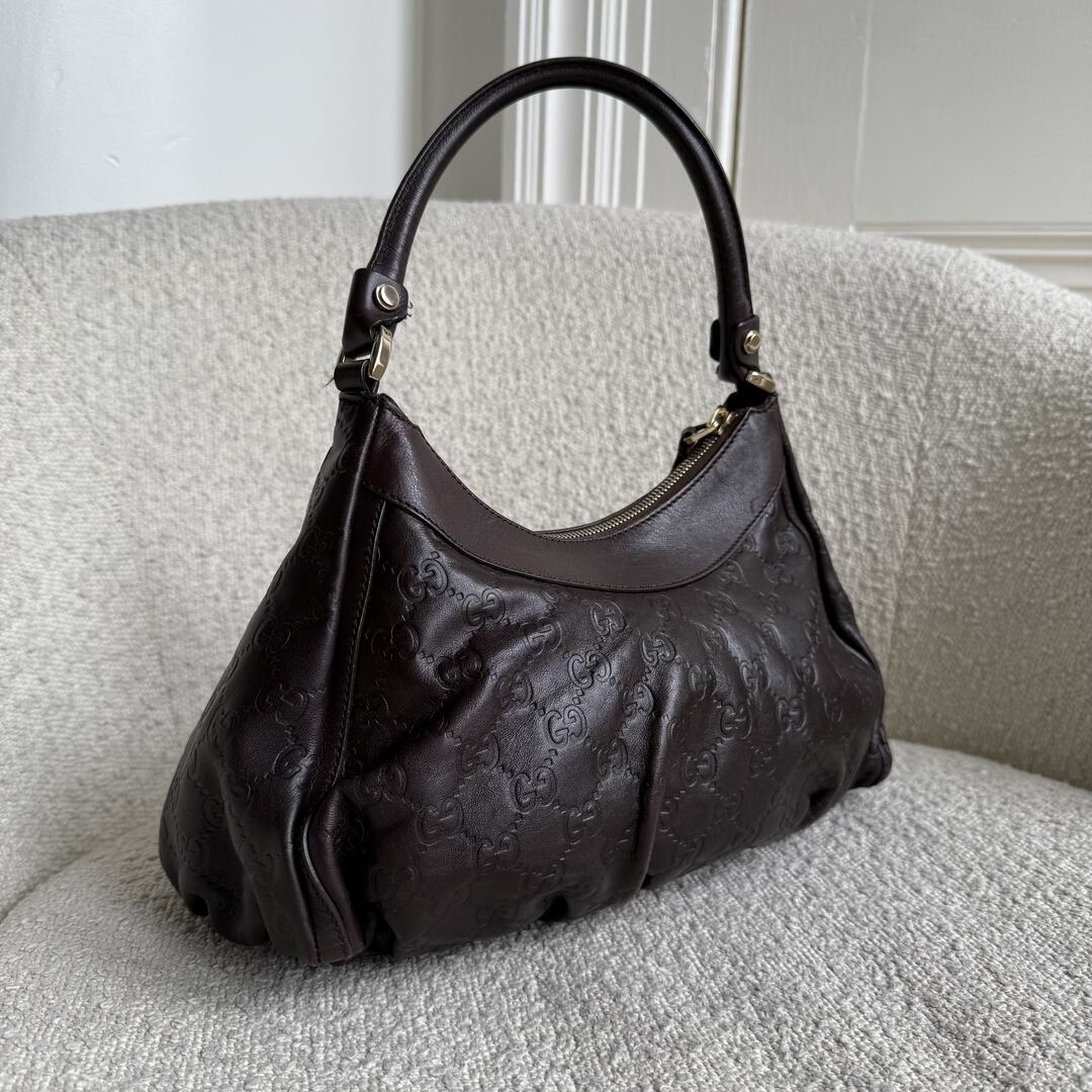Gucci Guccissima Abbey Brown Shoulder Bag