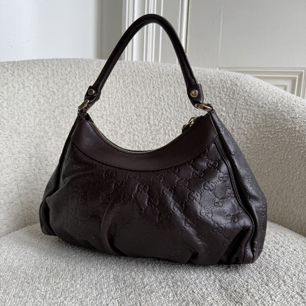 Gucci Guccissima Abbey Brown Shoulder Bag