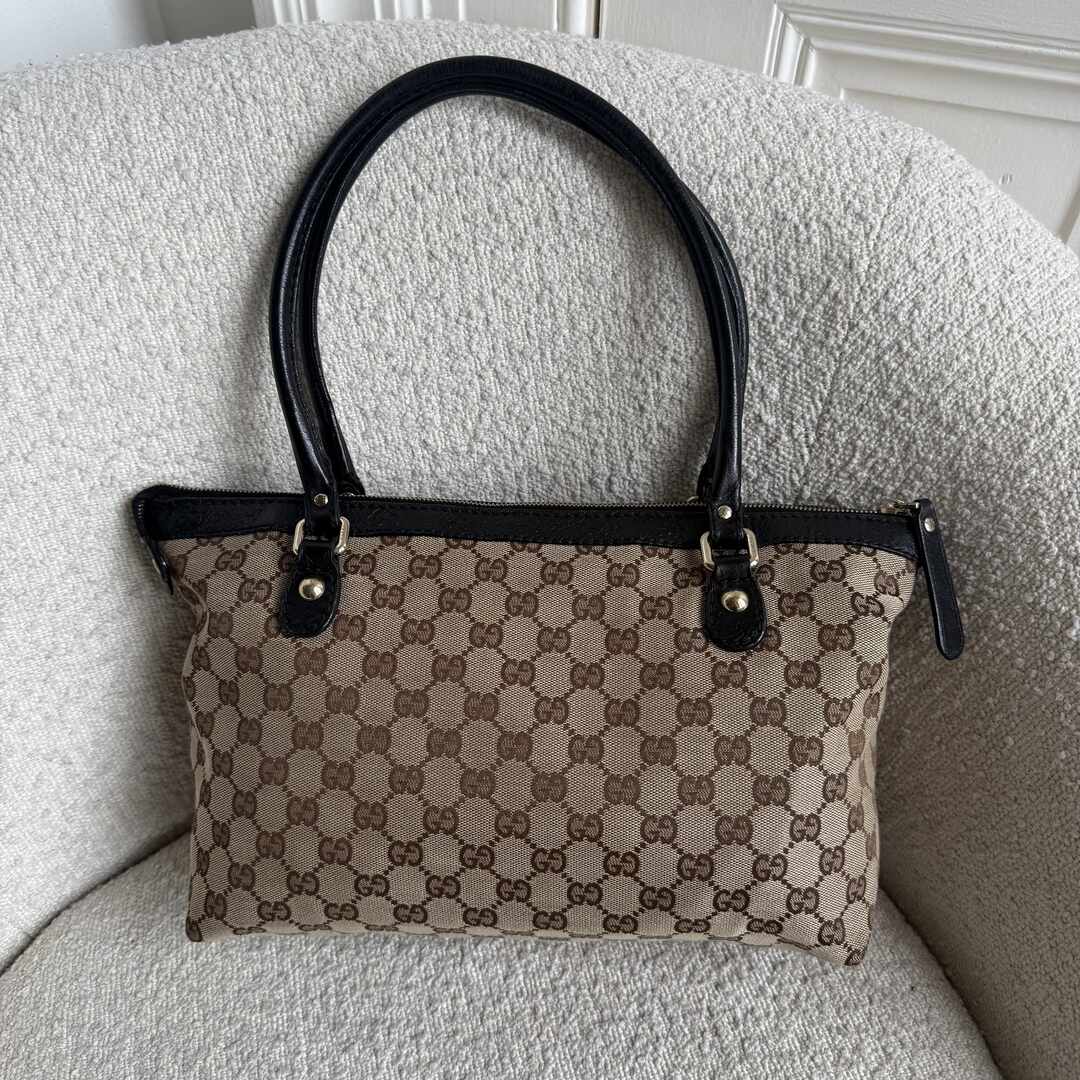 Gucci GG Canvas Black Shoulder Bag