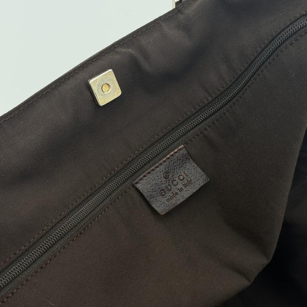 Gucci GG Canvas Abbey D-Ring Brown Tote Bag