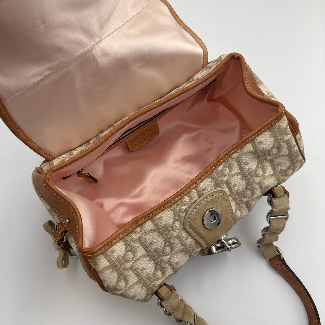 2006 Dior Romantique Trotter Cream Mini Shoulder Bag