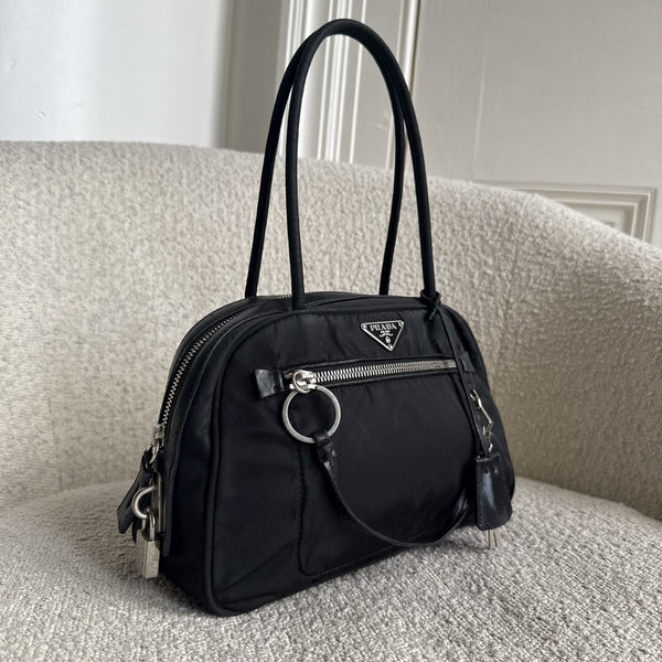 Prada Tessuto Nylon Black Shoulder Bag