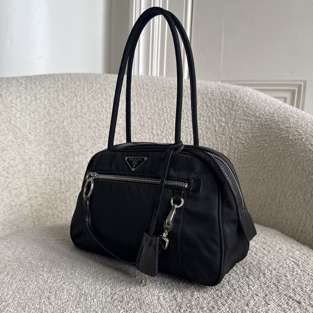 Prada Tessuto Nylon Black Shoulder Bag – JennyHayley