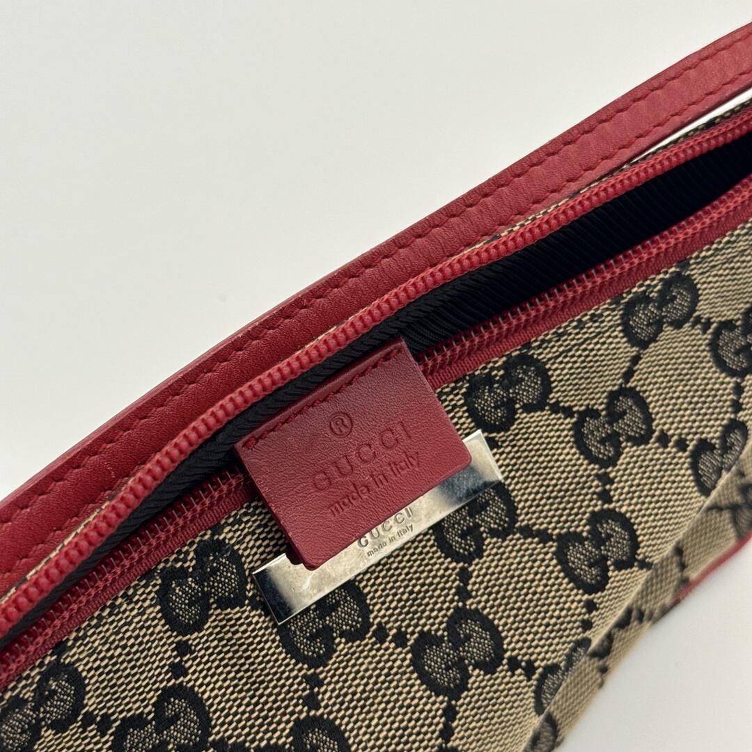 Gucci Monogram Red Boat Pochette Handbag