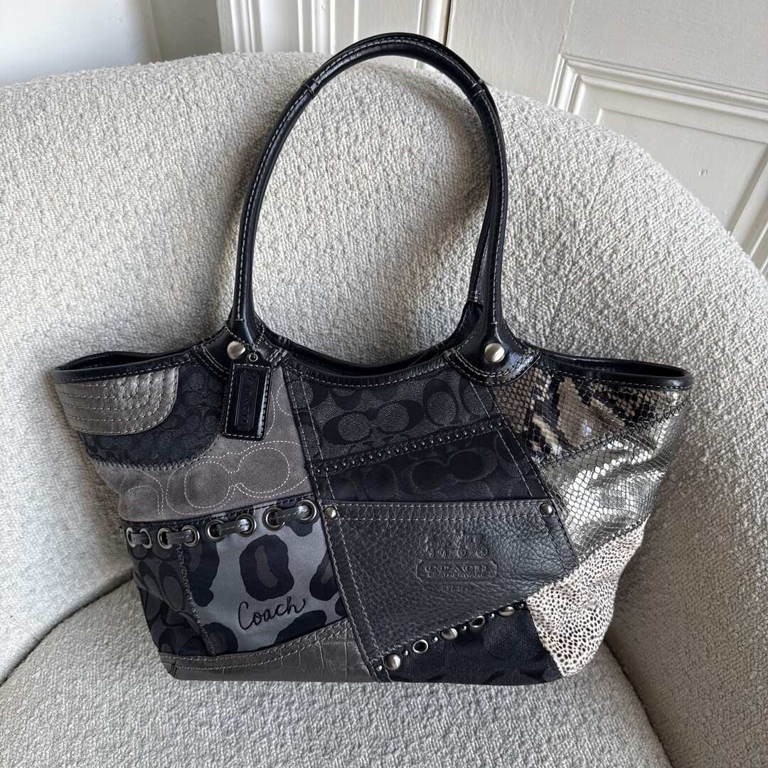 Coach Signature Patchwork Tote Bag