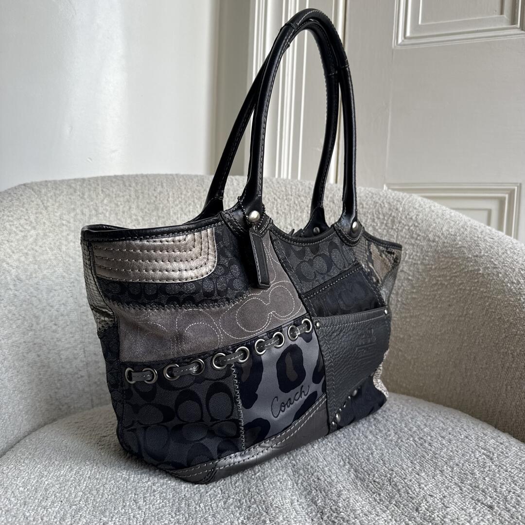 Coach Signature Patchwork Tote Bag