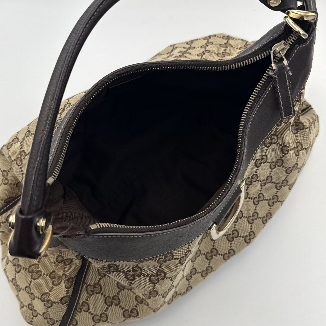 Gucci GG Canvas Abbey Brown Shoulder Bag