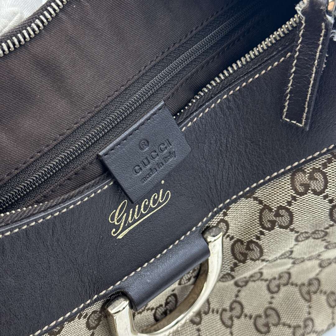 Gucci GG Canvas Abbey Brown Shoulder Bag