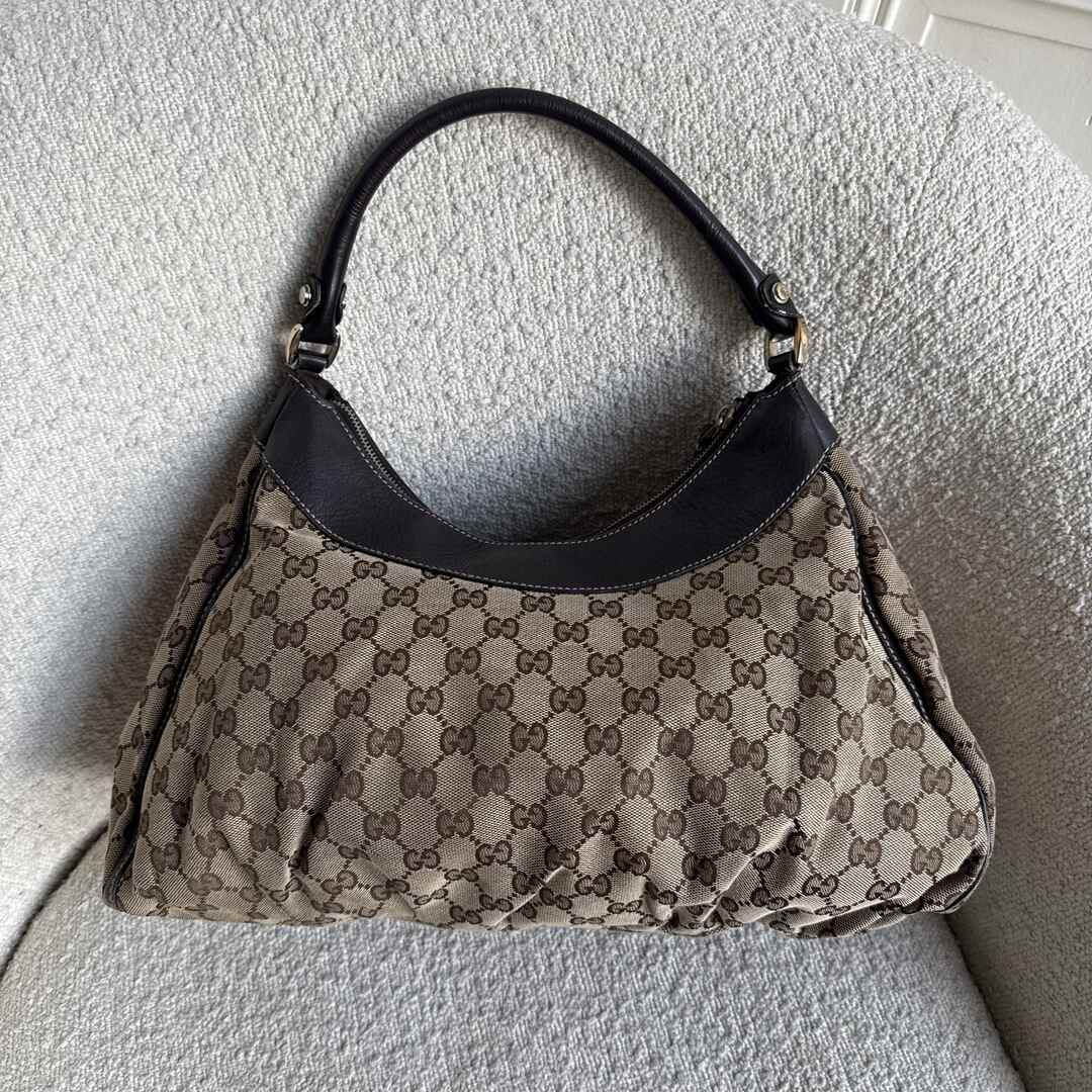 Gucci GG Canvas Abbey Brown Shoulder Bag