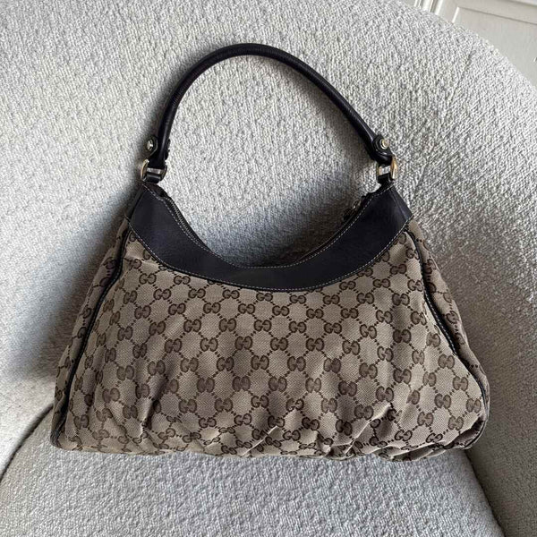 Gucci GG Canvas Abbey Brown Shoulder Bag