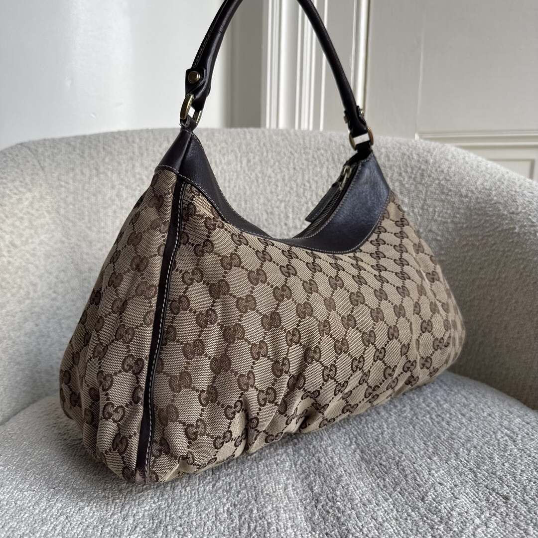 Gucci GG Canvas Abbey Brown Shoulder Bag