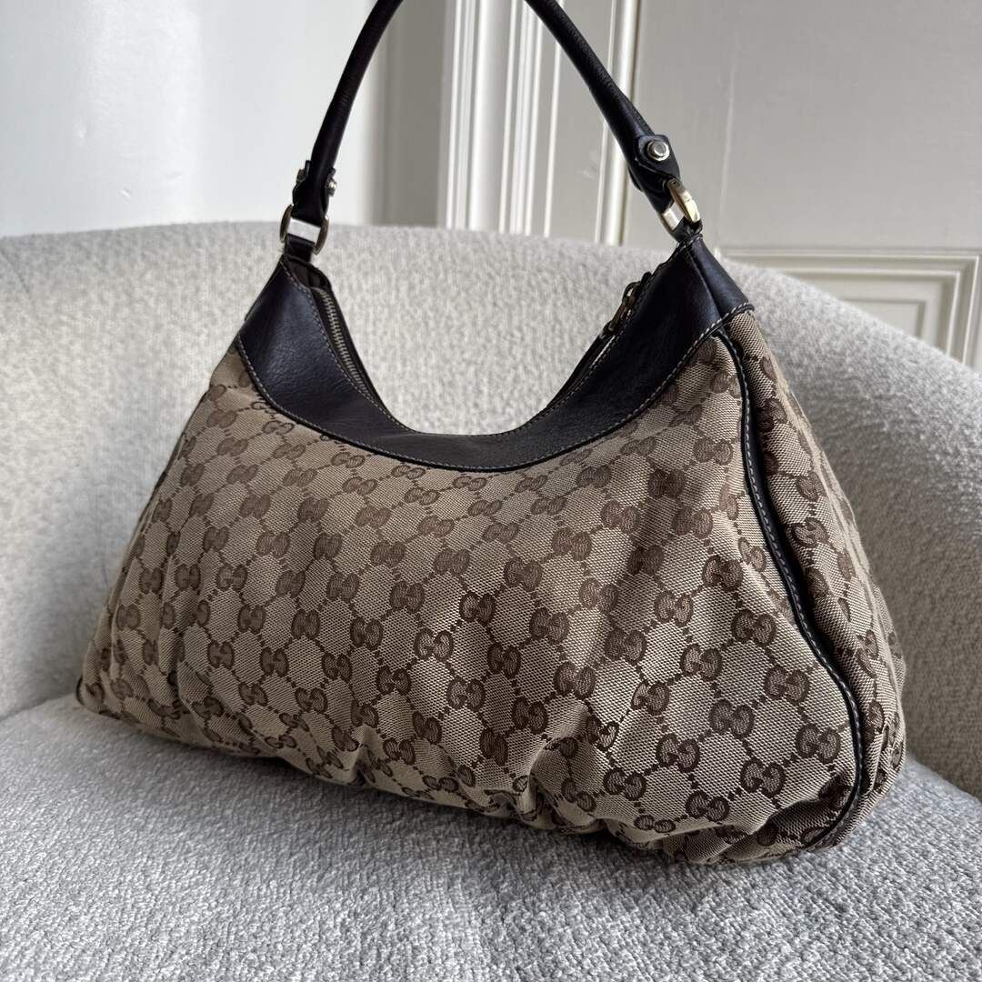 Gucci GG Canvas Abbey Brown Shoulder Bag