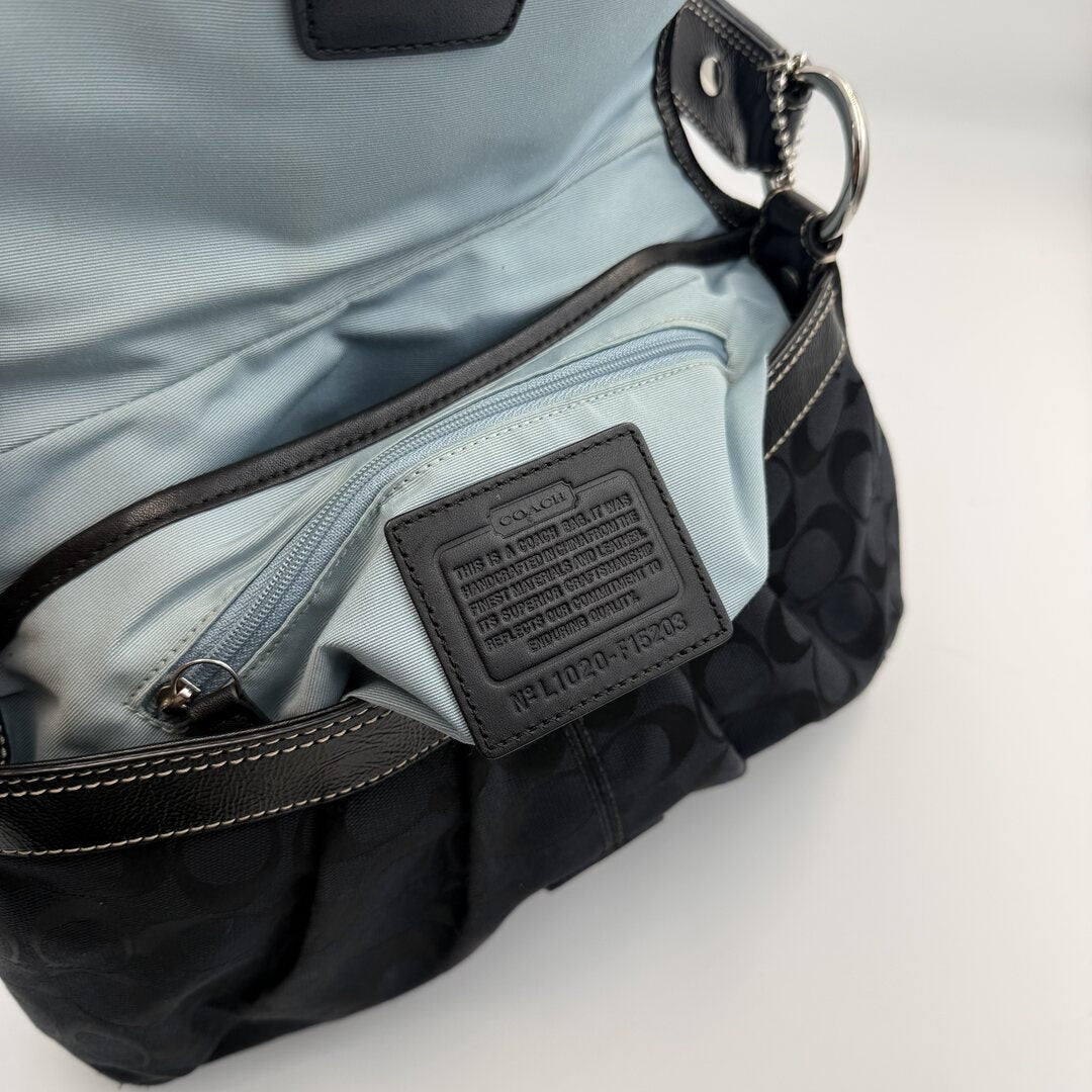 Coach Signature Soho Black Shoulder Bag