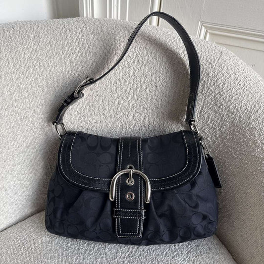 Coach Signature Soho Black Shoulder Bag