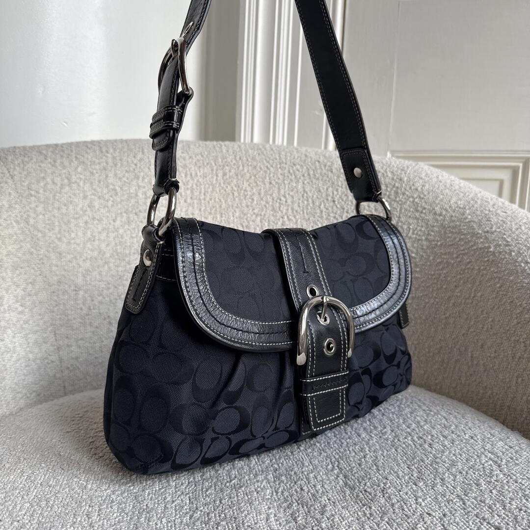 Coach Signature Soho Black Shoulder Bag