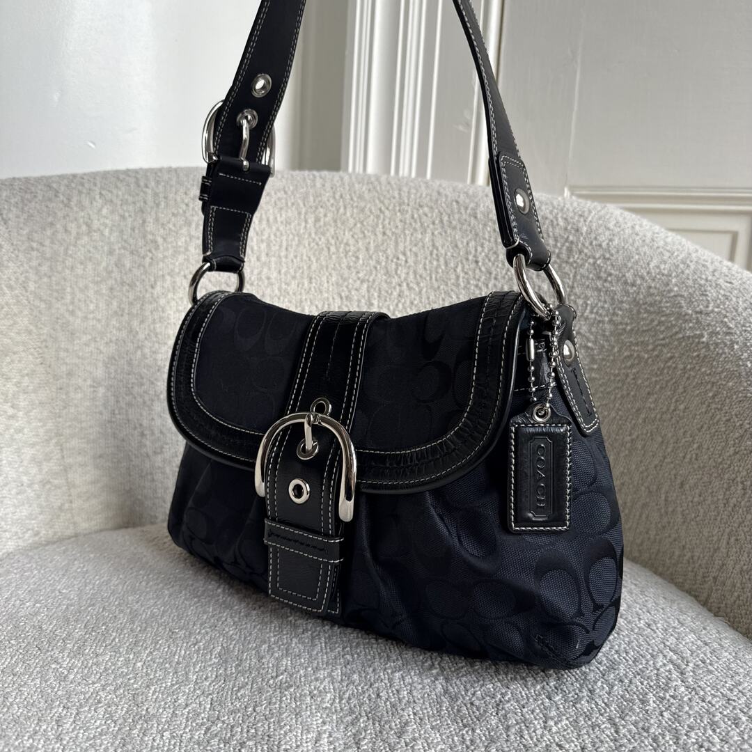 Coach Signature Soho Black Shoulder Bag