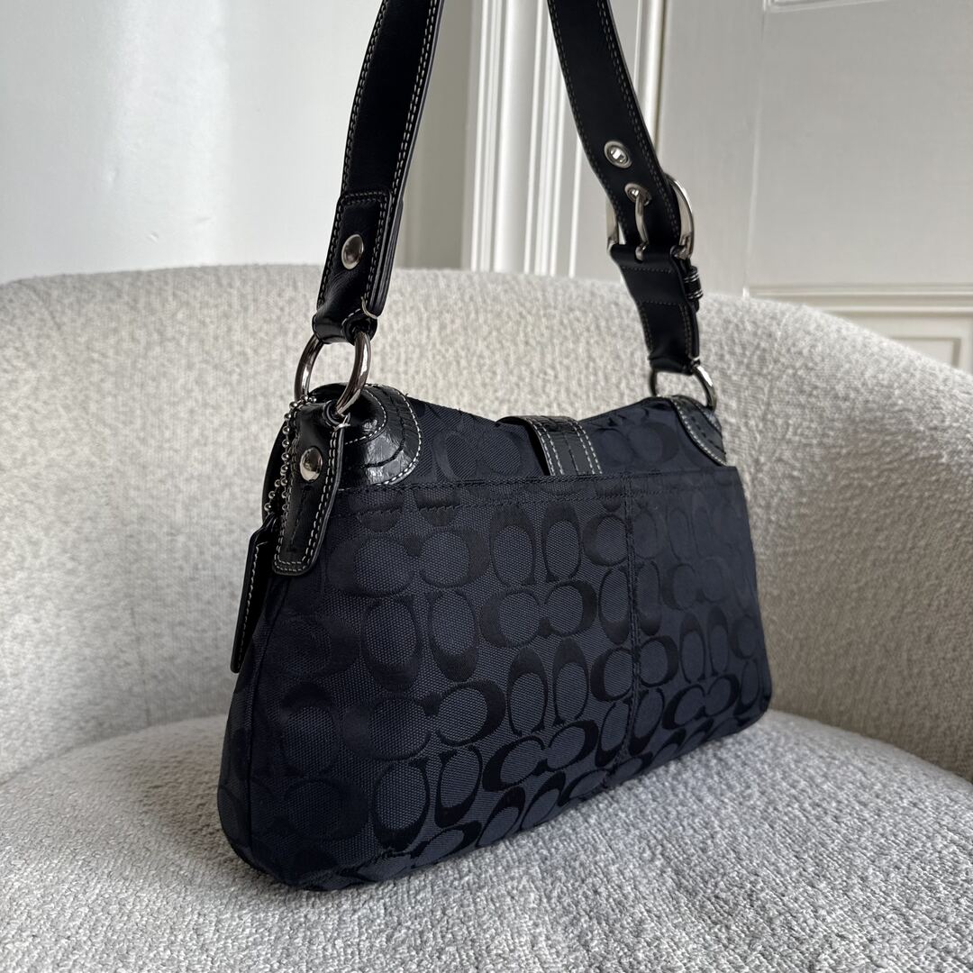 Coach Signature Soho Black Shoulder Bag