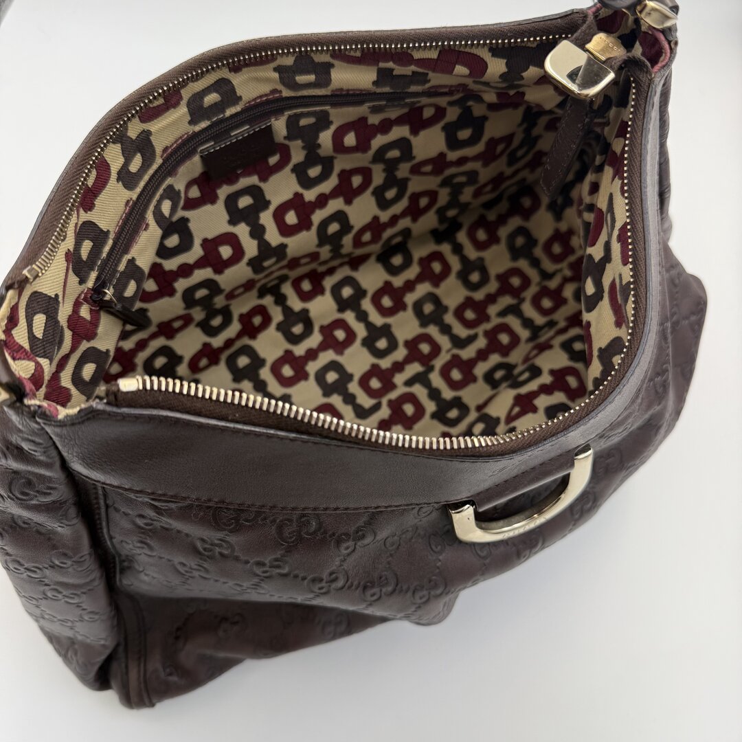 Gucci Guccissima Abbey Brown Shoulder Bag