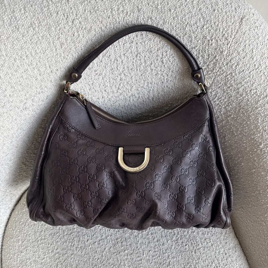 Gucci Guccissima Abbey Brown Shoulder Bag