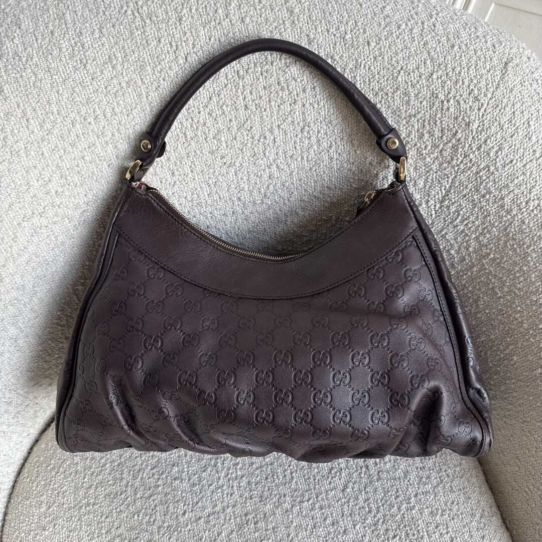 Gucci Guccissima Abbey Brown Shoulder Bag