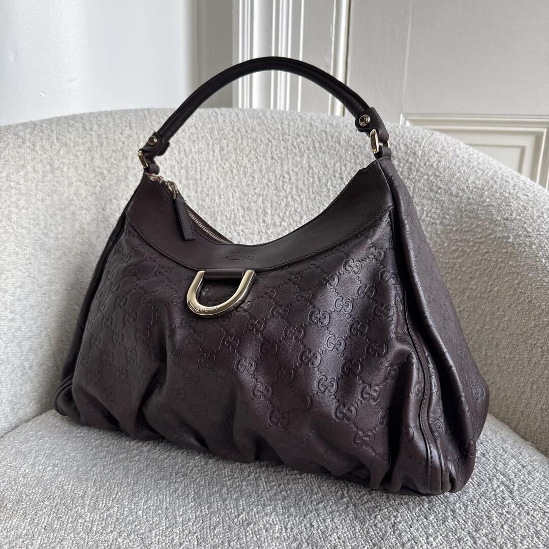 Gucci Guccissima Abbey Brown Shoulder Bag